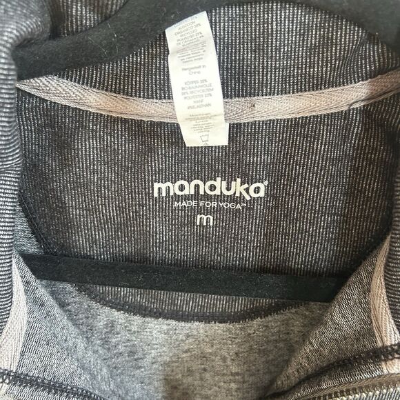 Manduka Yoga Men's Performance 1/4 Zip Rib Top Sweatshirt Sport Black/Gray Sz M - Picture 8 of 10